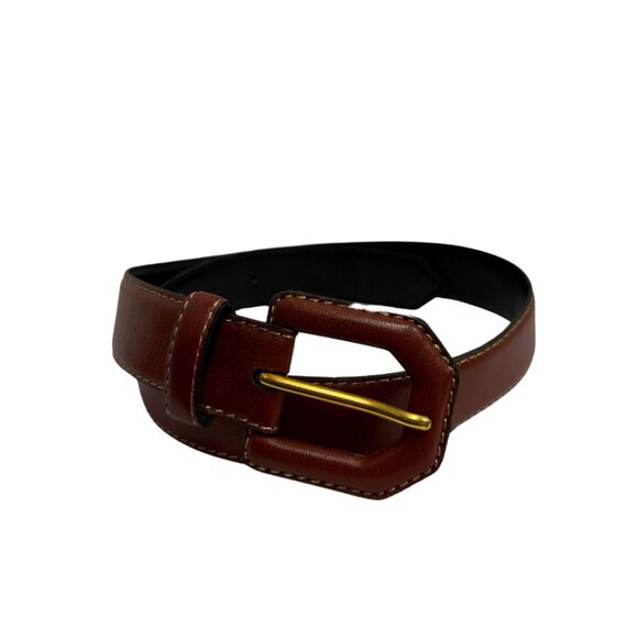Yves Saint Laurent Brown Leather Belt